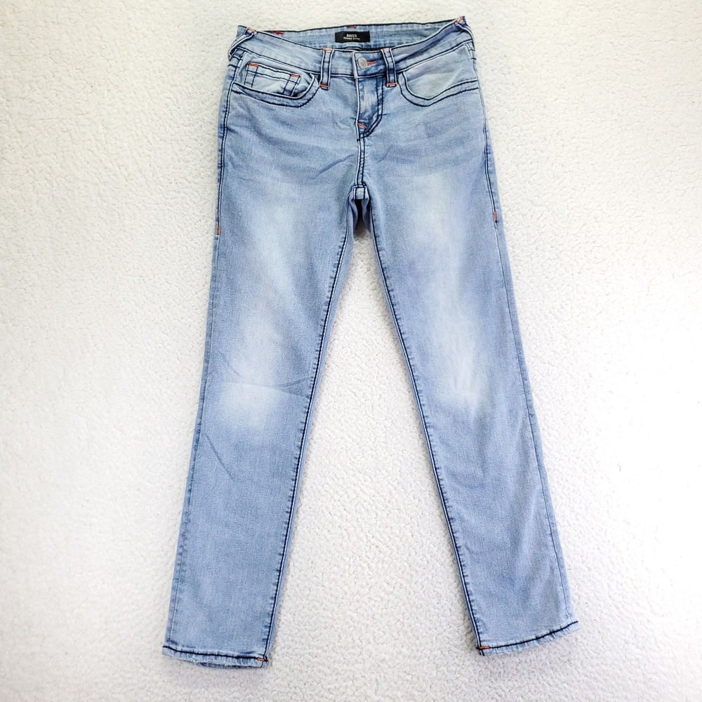 True Religion Rocco Relaxed Skinny Jeans Boys Size 14 Light Wash Blue‎ Denim